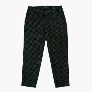 Old Navy Harper Black Mid Rise Grid Pants Career
